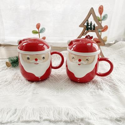 China ronda de cerámica de la taza de café de la Navidad 3d formada para el restaurante en venta
