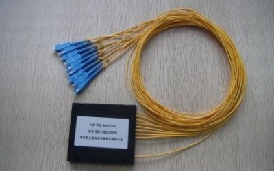 China 2.0mm PLC Fiber Optic Splitter ABS 1x8 Optical Splitter With SC UPC Connectors for sale