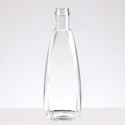 China 250ml 500ml 700ml 750ml Glass Liquor Bottle for Vodka Whiskey Gin Spirit Rum Tequila for sale