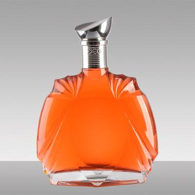 China Custom Color 700ml 750ml Brandy Glass Bottle for Wine Connoisseurs and Enthusiasts for sale