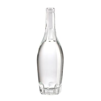 China Glass Water Bottle for Voss Round Shoulder Slender Wine Bottle Body Material Glass for sale