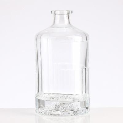 China 500ML Empty Glass Bottle for Whiskey Vodka Gin Hot Stamping Surface Handling Beverage for sale