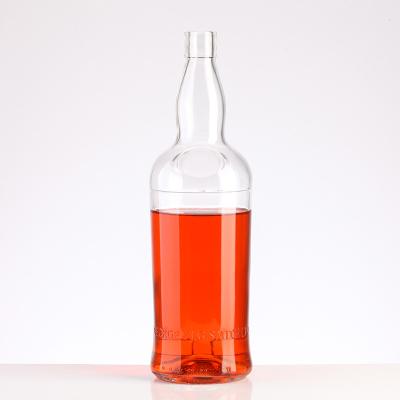 Chine Bouteille en verre de vodka de 750 ml avec finition de couvercle et logo personnalisé en verre de flint à vendre