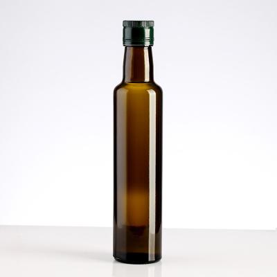 China Glass Products Round Shape 750ml 1L100ml 250ml 500ml Olive Oil Bottle Clear Antique Green for sale