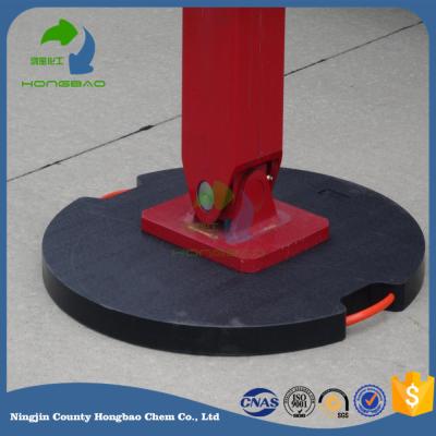 China black yellow color dia 500 600mm Uhmwpe Crane Leg Supporting outrigger jack Pad for sale