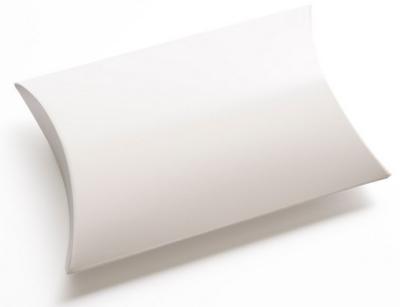 China White Color Pillow Box Packaging CMYK Printing , Pillow Shape Cardboard Box for sale