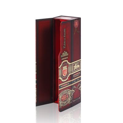 China OEM Design Custom Design Embossing Luxurious Gift Cardboard Box Packaging for XO Cognac Factory Price for sale