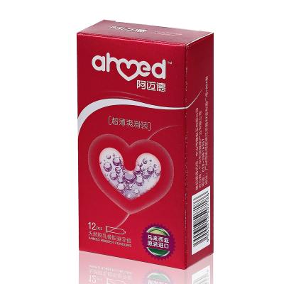 Китай Condoms Box Packaging Color CMYK Printed Gloss Art Paper Material Embossing Logo Printing продается