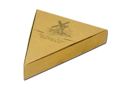 China Manufacture Wholesale Custom Made Color Printed  Kraft Paper Pizza Box Packaging , Triangle Shape Kraft Paper Box for sale