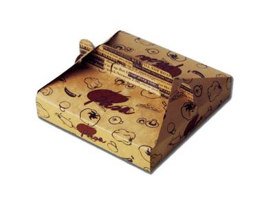 China Custom Design 350G Gloss Art Paper Pizza Box With Handle ,Colorful Printing Pizza Box Packaging for sale