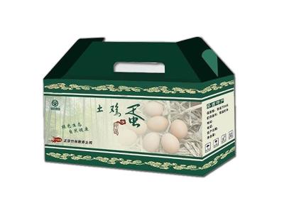 China Custom Printing Paper Box With Paper Handle , Corrugated Paper Box For Eggs for sale