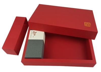 China Red Color Box OEM Logo Gold Foil Hot Stamping Cardboard Material Drawer Shape Packing Paper Box Printing for sale