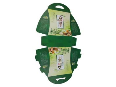 China Custom Design Paper Bags Foldable Shape Green Colors Environmental Cardboard Material Bag with Handle for sale