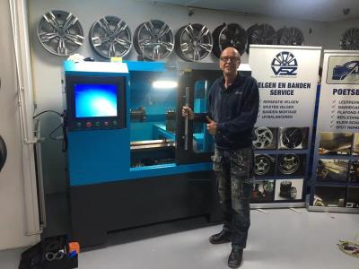 China 24 pulgadas de aleación de borde de torno máquina totalmente automática CNC de aleación de rueda máquina de corte de diamantes en venta