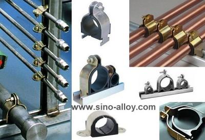 China Cushion clamps, galvanized steel cushion clamps with rubber inside for sale