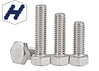 China Natural Color Ss Hex Head Bolts M4 Hot Formed Half Thread Hex Bolt for sale