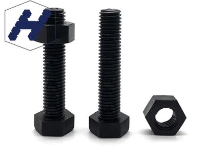 China M10 X 40mm Hot Dip Galvanized Nuts Bolts Steel Black In Machinery for sale