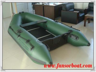 China Ostente o barco do PVC com assoalho da madeira compensada, cor verde do exército (comprimento: 2.3m) à venda