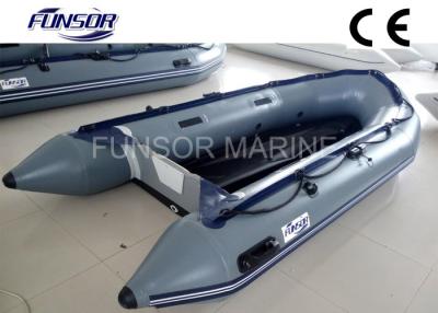 China PVC Coated Fabric Aluminum Floor Foldable Inflatable Boat / Dinghy for sale