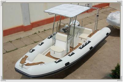 China Comfortable White color Towable Inflatable River Boats RHIB Boat 5.8m length RIB580A for sale