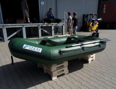 China Bote/barcos infláveis marinhos da pesca do verde resistente do exército com câmara 2 à venda
