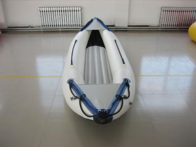 China Caiaque inflável da pesca da jangada branca da pessoa da tela uma do PVC com Seat de alumínio à venda