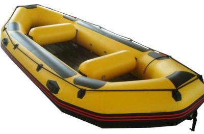 China Yellow Small PVC / Hypalon Rafting Inflatable Drift Boat For Summer for sale
