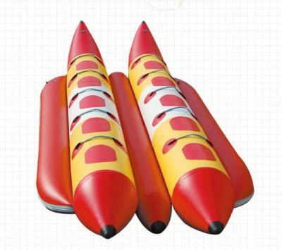 China Barco inflável resistente profissional do PVC, barco de banana dobro do vôo do tubo à venda