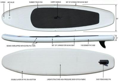 China espessura Standup inflável clara extra de 330cm Paddleboard 15lbs 5 para a ioga em uma água à venda
