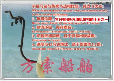 Chine Accessoires manuels de canot de moteur sans essence ou batterie égale au moteur 4HP à vendre