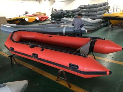 China Färben Sie faltbares aufblasbares Boots-Aluminiumboden Hypalon für Rettung zu verkaufen