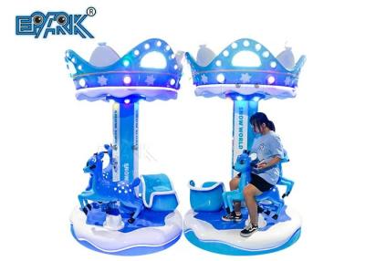 China Snow World Go Round Carousel Amusement Park Kids Horse Swing Ride For Three People for sale