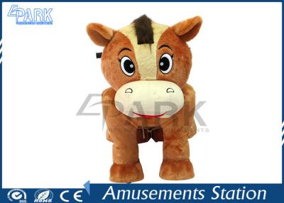 China Lovely Plush Mechanical Riding Horse 200 Pounds Support Music Play for sale