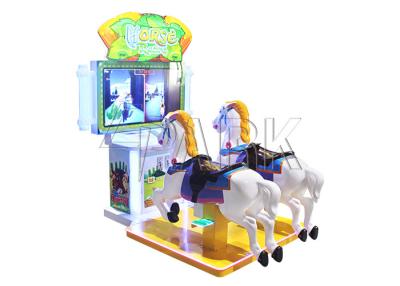 Chine Simulateur visuel de voiture de Moto de machine de jeux de course de chevaux d'oscillation du poussoir 3d de pièce de monnaie à vendre