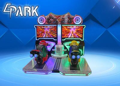 China Coin Operated Amusement Park Double Player Motorcycle Car Simulator Arcade Machine for sale