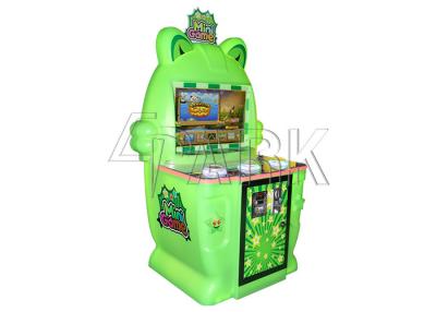China 22 Inch Single Player Green Cute Frog Patting Button Coin Prize Out Mini Game Machine for sale
