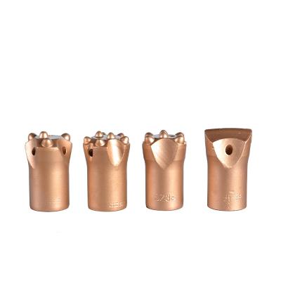 China Alloy Steel Drill Rig Parts Taper 30mm 34mm 36mm 38mm 40mm Jack Hammer Mining Drill Bits for sale