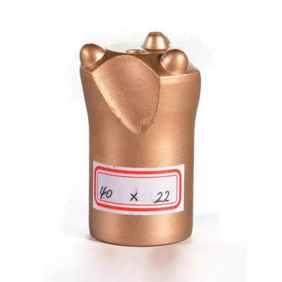 China 28mm 7 Degree 5 Button Rock Drill Bits 34mm Tapered Jack Hammer Bits for sale