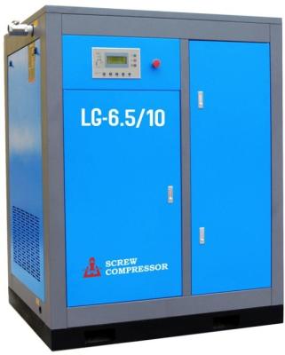 China 1MPa / 10 Bar Working Pressure Screw Stationary Air Compressor 6.5 m3 / min Capacity FDA for sale