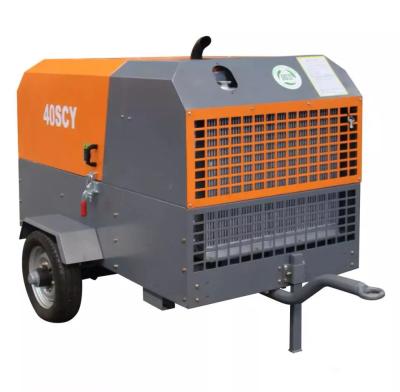 China 7 Bar 37 Kw 50HP Diesel Mobile Air Compressor For Mining / Building Site for sale