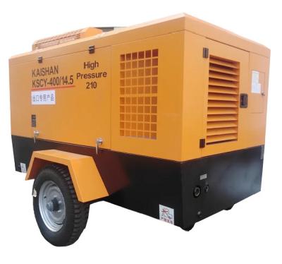 China 400CFM 14.5 Bar Small Portable Screw Air Compressor KSCY-400/14.5 For Borehole Drilling for sale