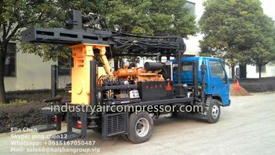 China 200m Depth 10.5 - 24.6bar KW20 Truck Mounted Water Well Drilling Rigs CE for sale