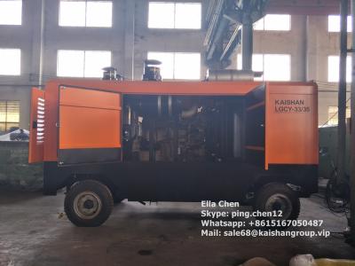 China Diesel Type 35 Bar 33m3 High Pressure Screw Air Compressor For Water Well Drilling Rig for sale