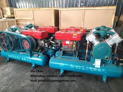 China Diesel Piston Portable Air Compressor 2V-4/5 Double Tank Air Compressor For Mining for sale