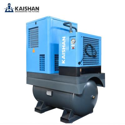 China 7.5KW 1.0m3/Min Fixed Integrated Industrial Screw Air Compressor With Refrigeration Dryer And Air Storage Tank BK7.5-10 for sale
