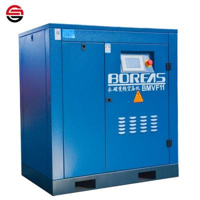 China Frequency Conversion stationary type three phase screw compressor 11kw for sale
