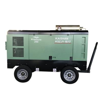 China Diesel Engine Portable Screw Air Compressor KSZJ-18/17 195KW For KW180 Water Well Drilling Mahnie for sale