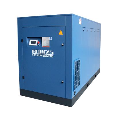 China Variable Frequency Speed Tunnel Screw Air Compressor 110 KW 0.8 Mpa for sale