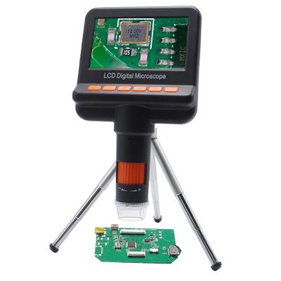 China HD 1080P 500x 4.3 Inch Portable Stand Alone Lcd Digital Microscope Fluorescence for sale