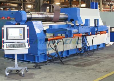 China Full Hydraulic CNC Plate Bending Rolling Machine For Cone Flange Pipe Tank for sale